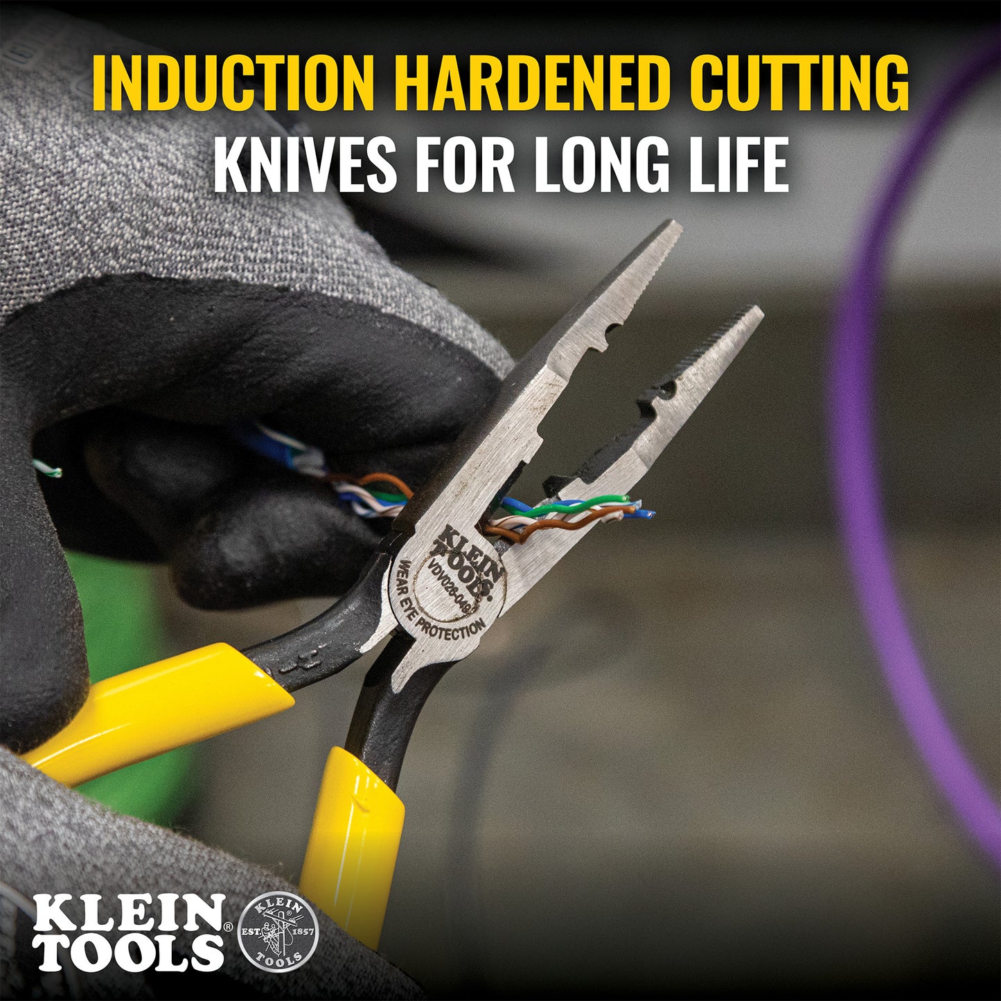 Klein Tools Pliers, Connector Crimping Needle Nose, 7-Inch Part Number: KLN VDV026-049