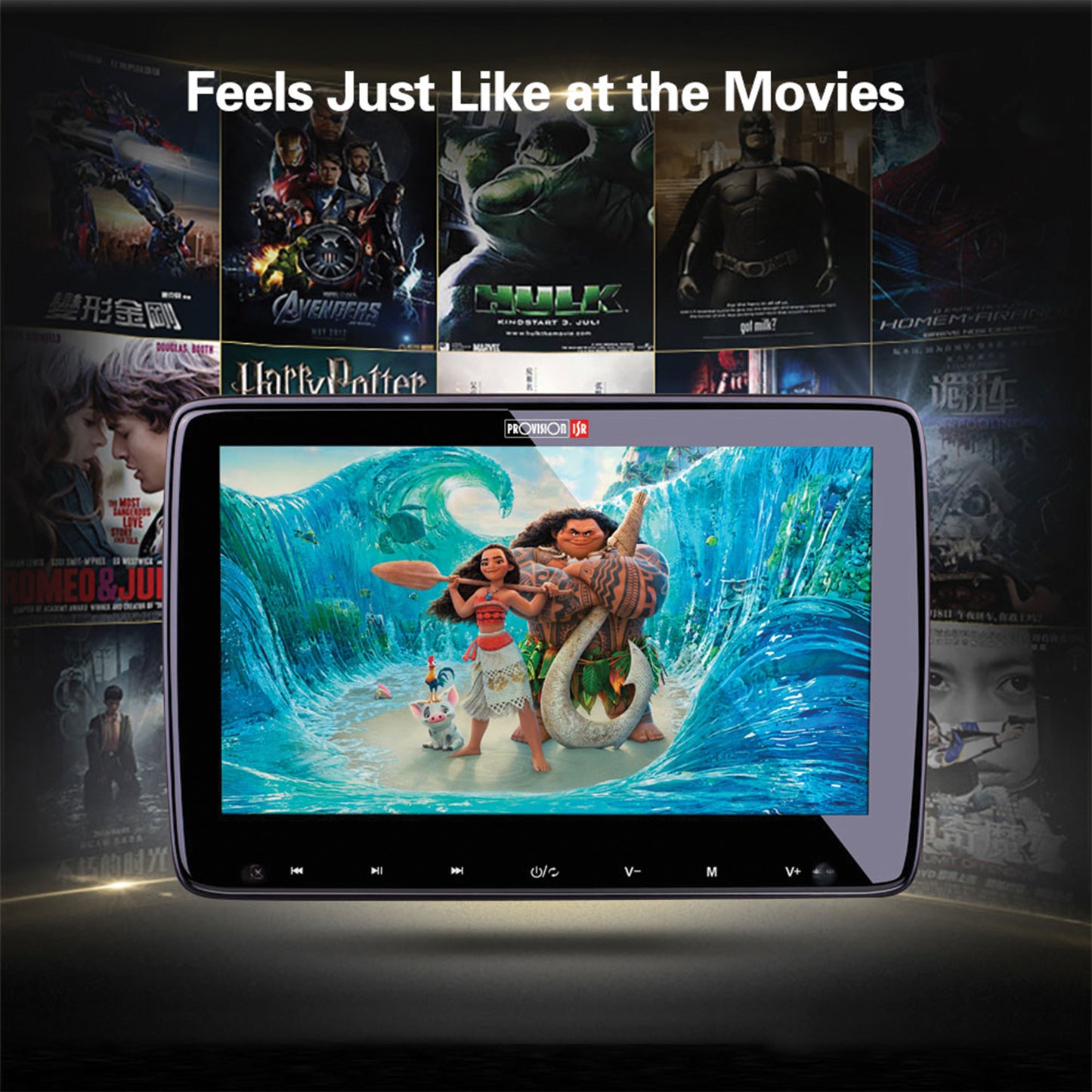 10 inch Car Backseat Multimedia Player WITH BUILT IN SPEAKERS