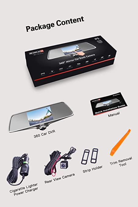 360 Degree Mirror Car Dash Camera - Enjoy a Panoramic View of Your Surroundings!