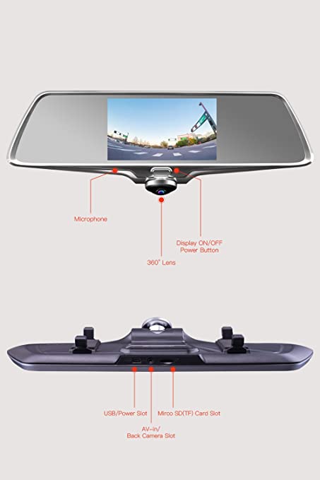 360 Degree Mirror Car Dash Camera - Enjoy a Panoramic View of Your Surroundings!