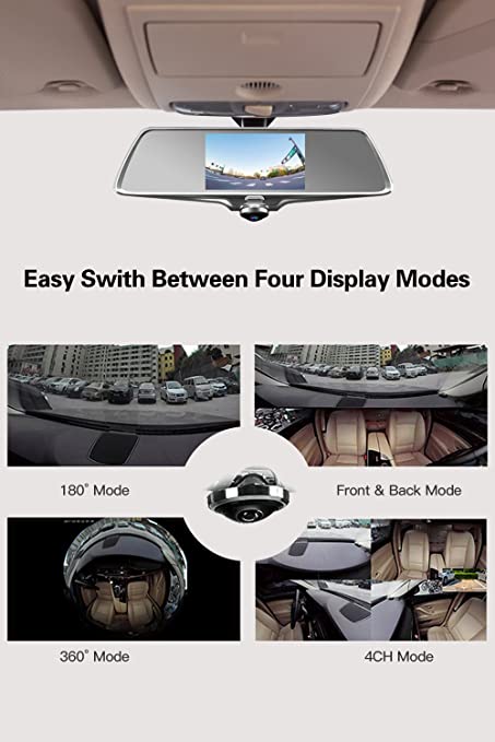 360 Degree Mirror Car Dash Camera - Enjoy a Panoramic View of Your Surroundings!
