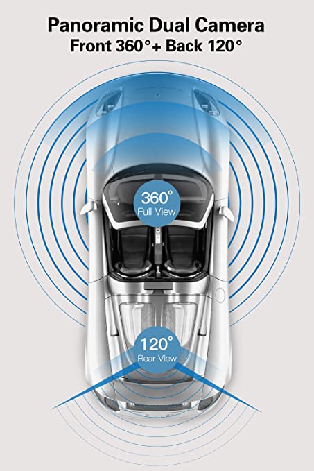 360 Degree Mirror Car Dash Camera - Enjoy a Panoramic View of Your Surroundings!