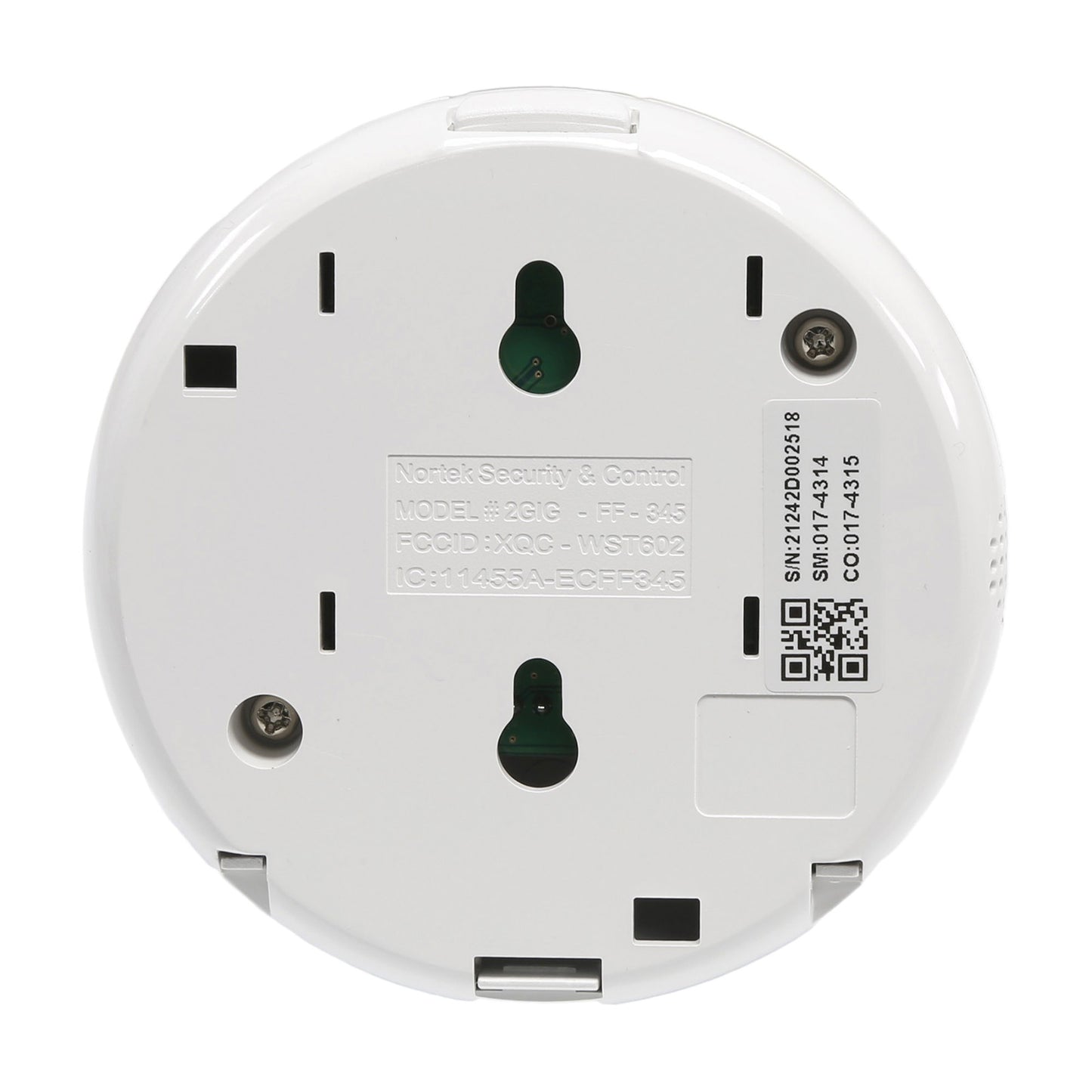 2GIG FireFighter Listener-Transmitter (FF-345) BACK VIEW