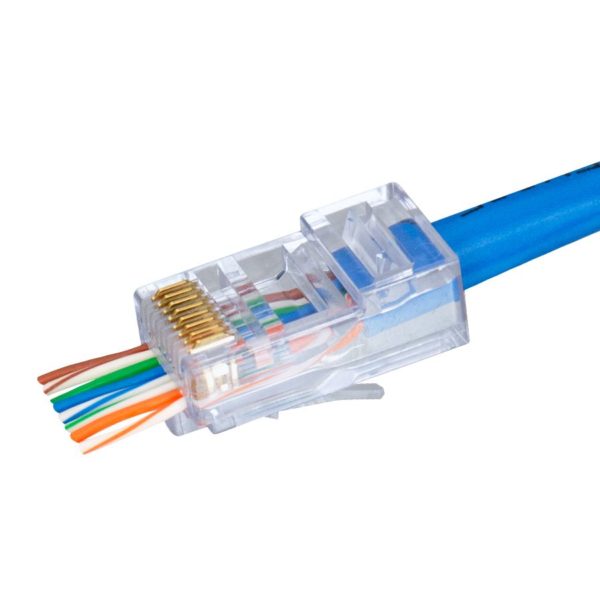 Cat5e Unshielded – Pass Through RJ45 – 50pc Clamshell (Simply45 S45-1501)