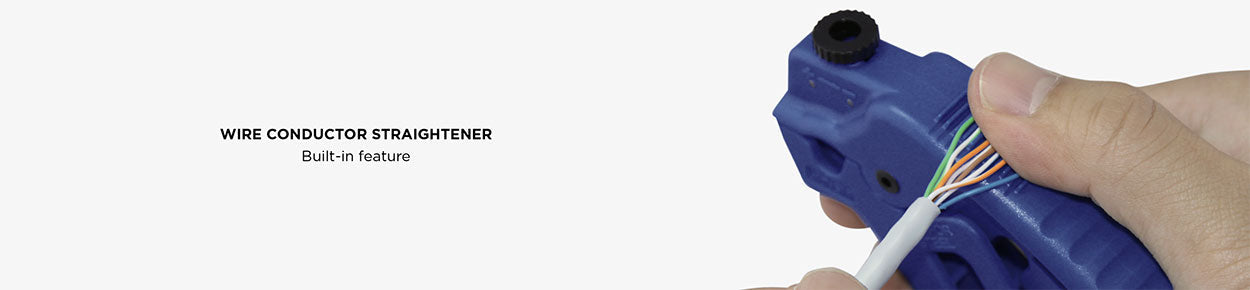 Adjustable LAN Cable Stripper for Shielded & Unshielded Cat7a/6a/6/5e – Yellow (Simply45 S45-S01YL)