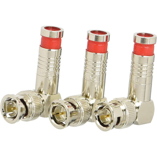 BNC Right-Angle SealSmart Coaxial Compression Connectors for RG59 - 3/pkg