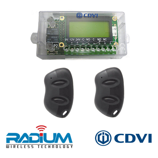 CDVI RKIT - Wireless Receiver and (2) 2-Button Remotes